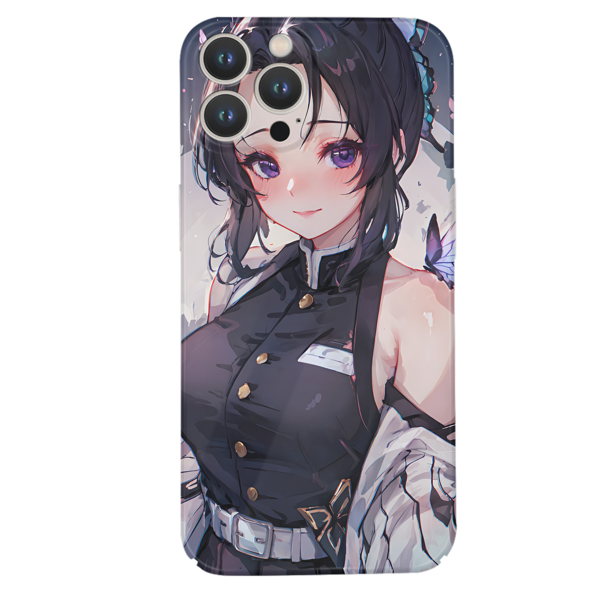 （画像用） 鬼滅の刃（きめつのやいば）蟲柱-胡蝶 しのぶ／こちょう しのぶ Kochou Shinobu 【iPhone 14シリーズ対応】ハードケース